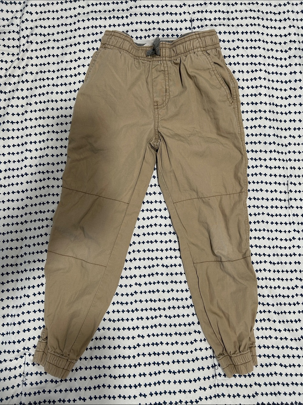 Boy’s Khaki Elastic Waist Jogger Pants